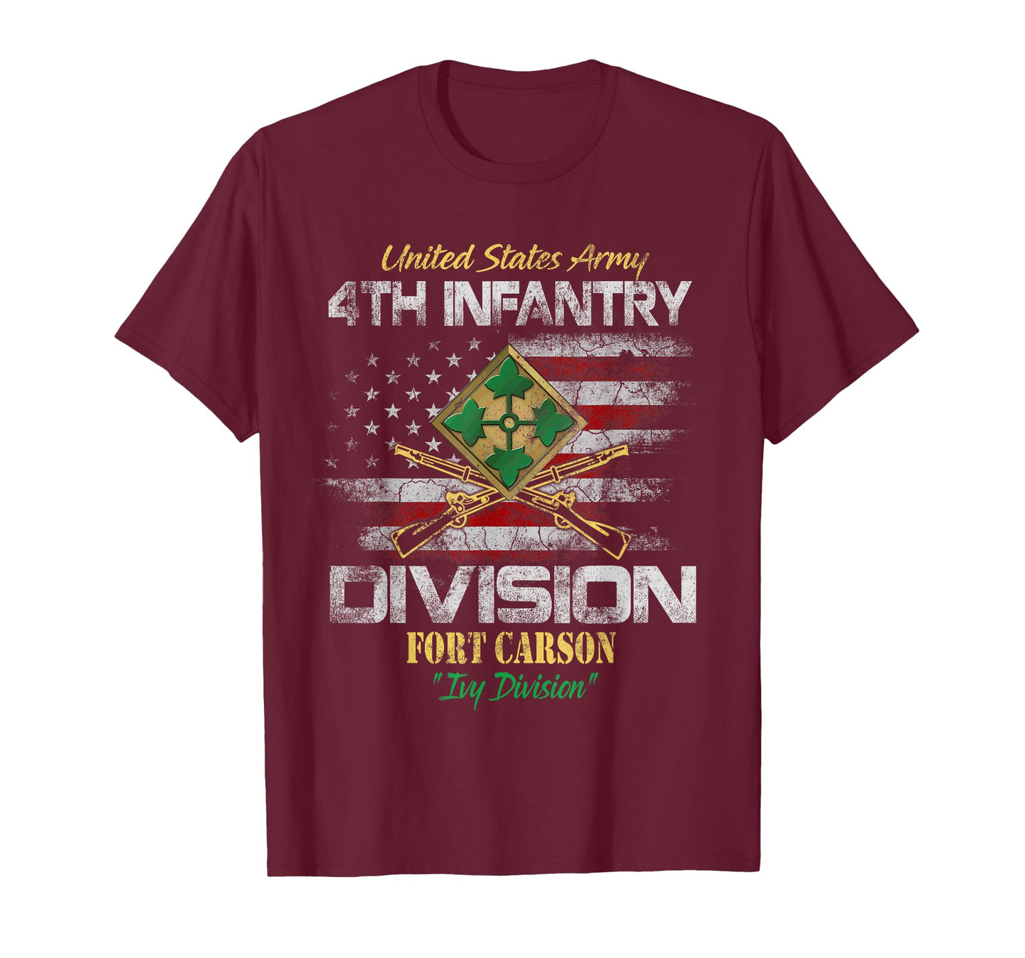 4th Infantry Division Veteran Shirt Fort Carson Patriotic T-Shirt