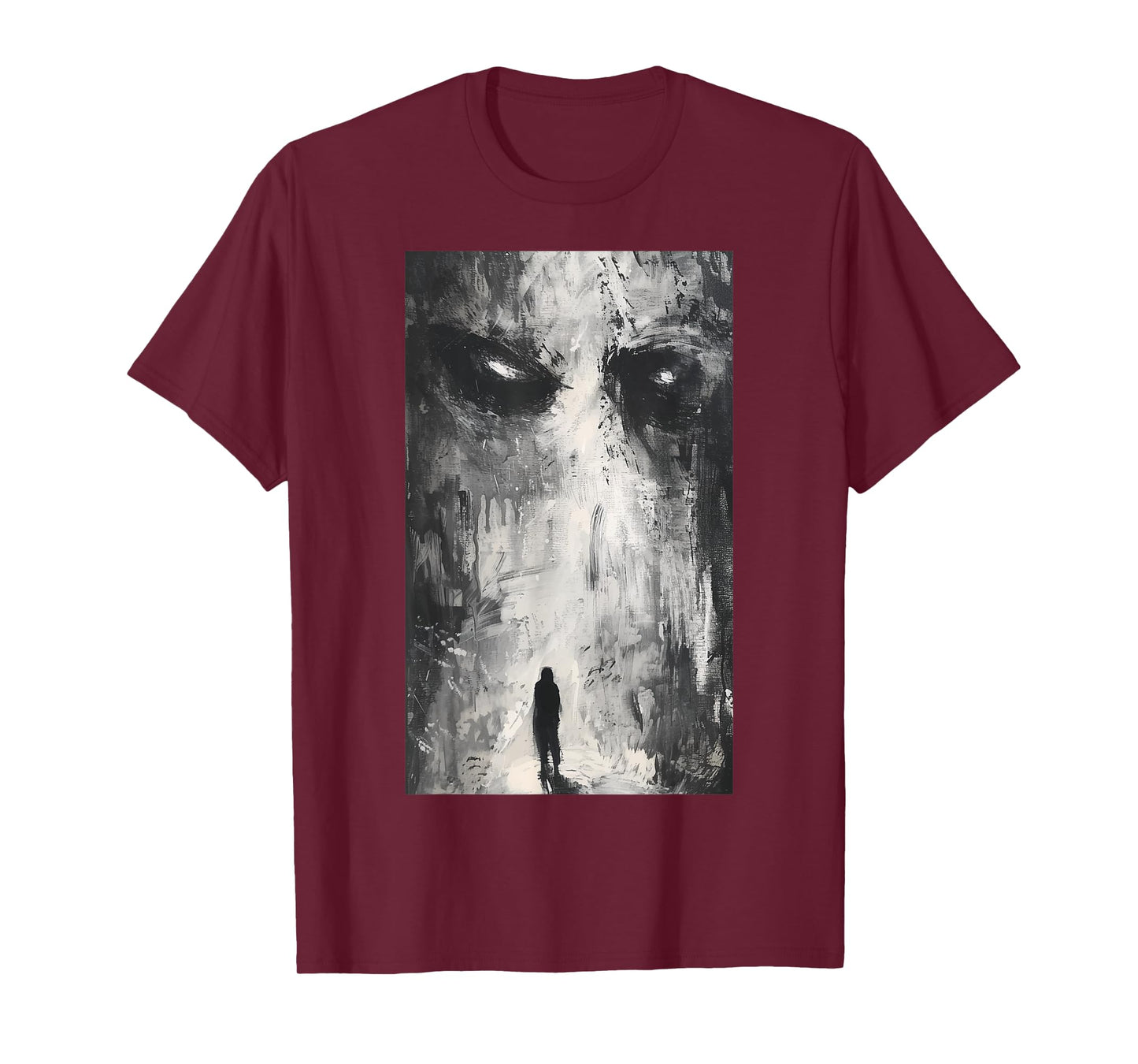 Dark Gothic Demon Path Horror Art Evil Grunge Goth Aesthetic T-Shirt, Small, Black