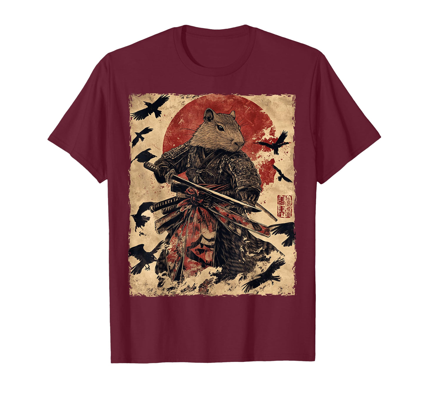Capybara Samurai Graphic Japanese Warrior Anime T-Shirt