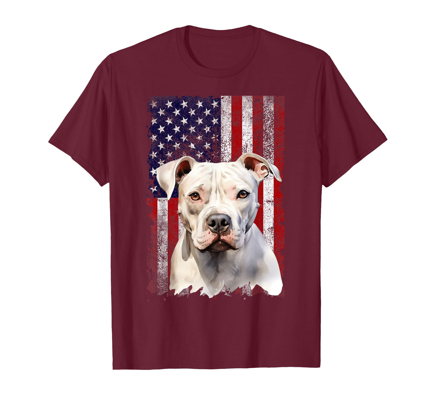 American Bulldog Dog 4th of July American Flag Patriotic T-Shirt for Men Women Kids