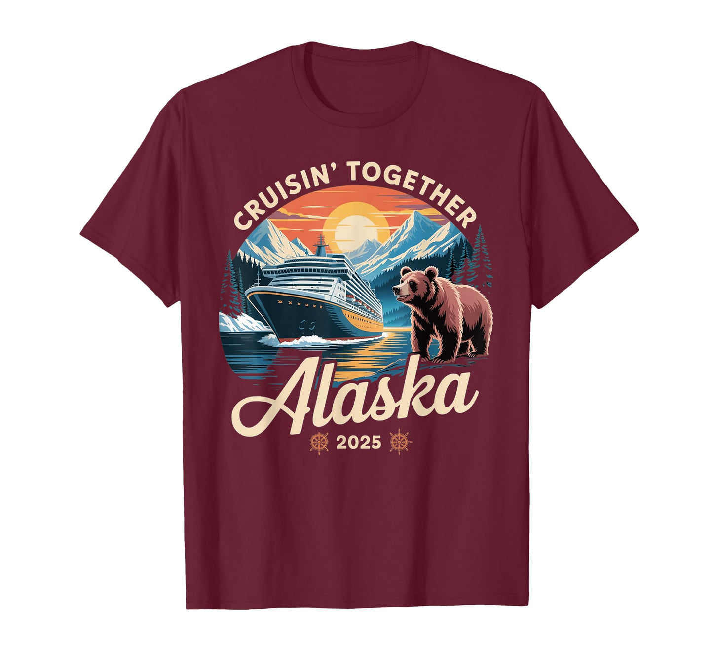 Cruisin Together Alaska 2025 Family Friend Alaska Cruise T-Shirt
