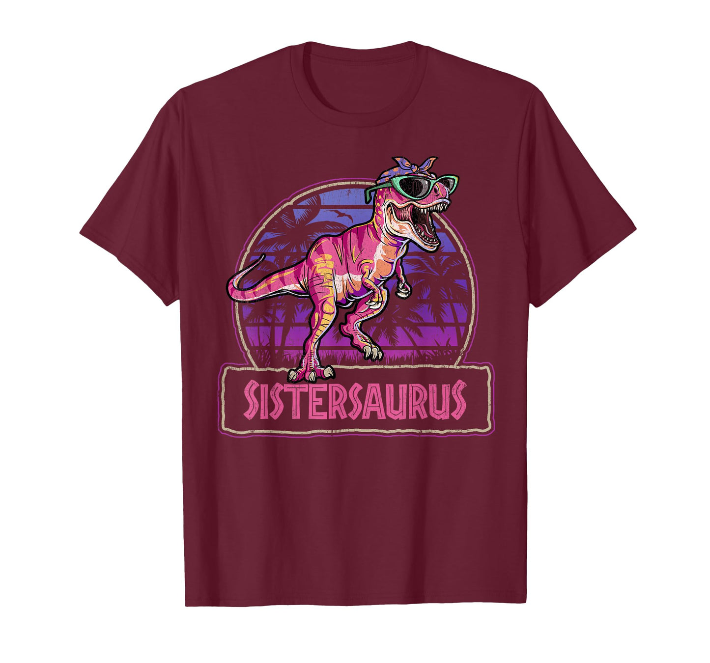 Sistersaurus T Rex Dinosaur Sister Saurus Family Matching T-Shirt