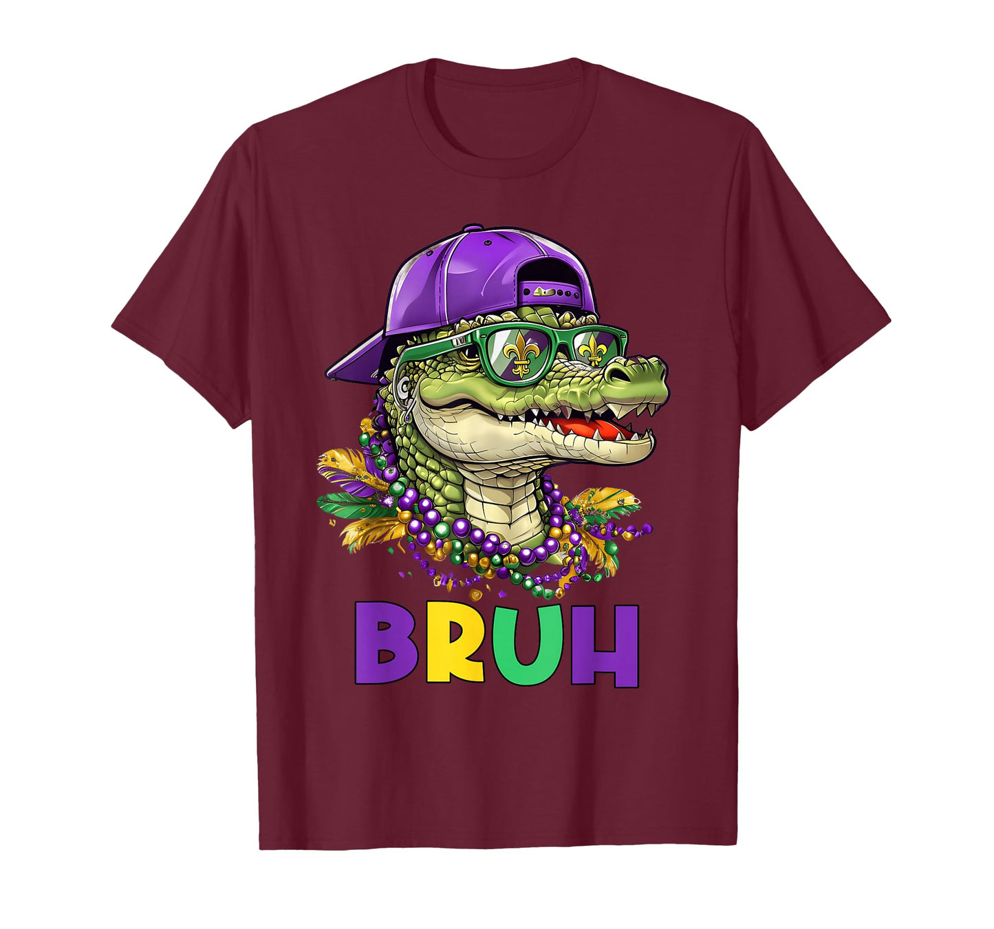 Mardigator Alligator Bruh Mardi Gras Costume Teens Boys Kids T-Shirt