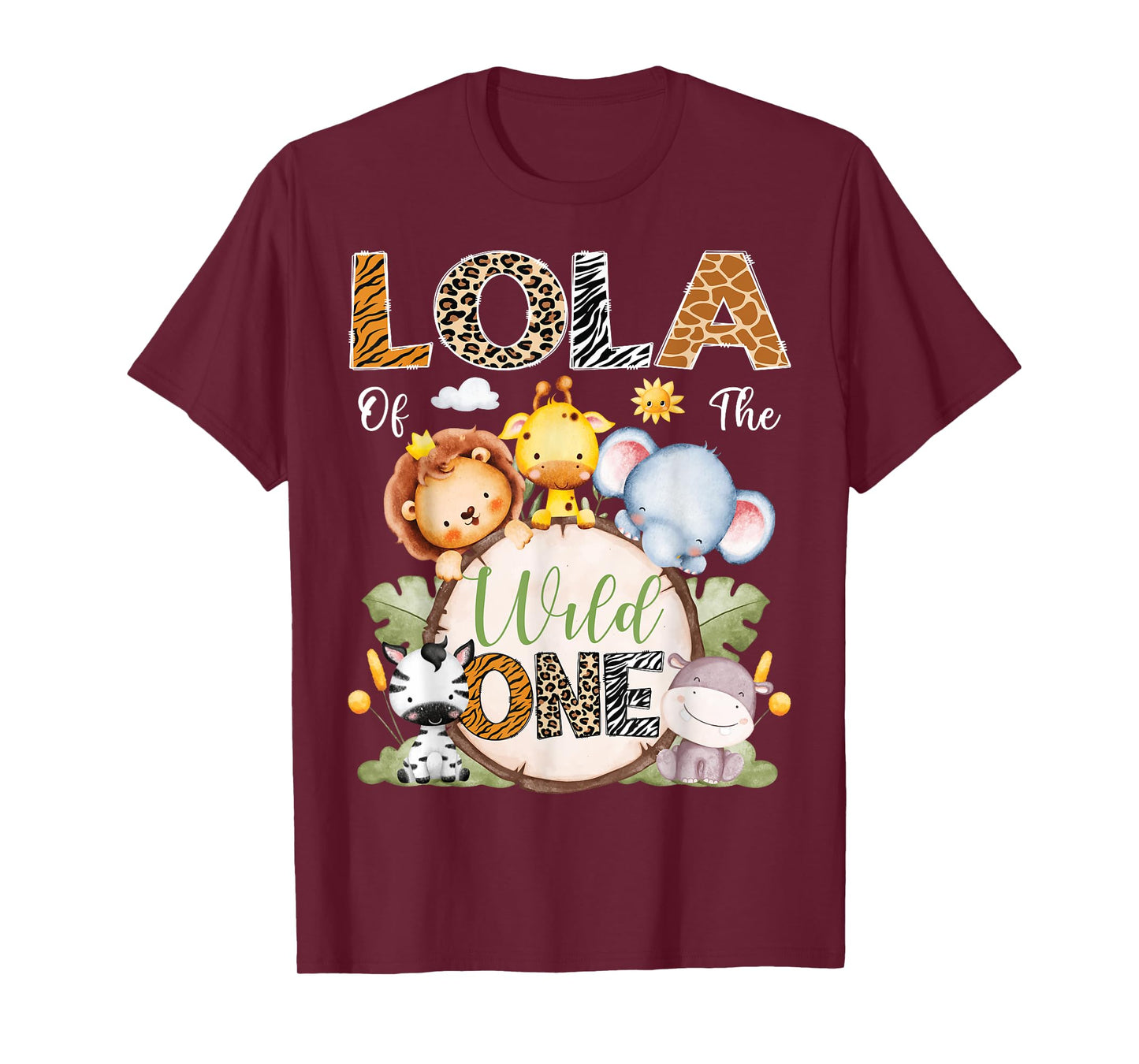 Lola Of The Wild One 1St Birthday Boy Safari Jungle T-Shirt