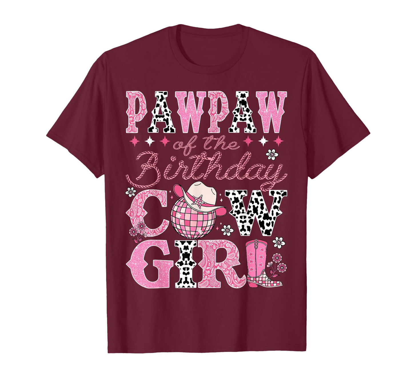 Pawpaw Of The Birthday CowGirl Rodeo Pawpaw Bday Party T-Shirt