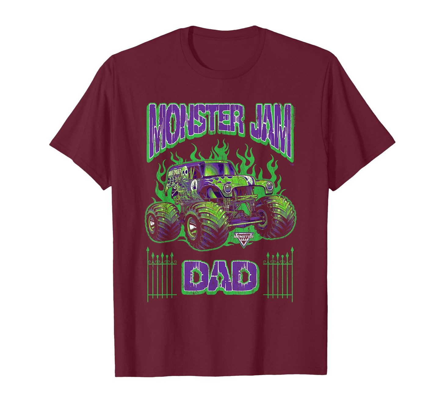 Monster Jam Grave Digger Dad Family Motorsports T-Shirt