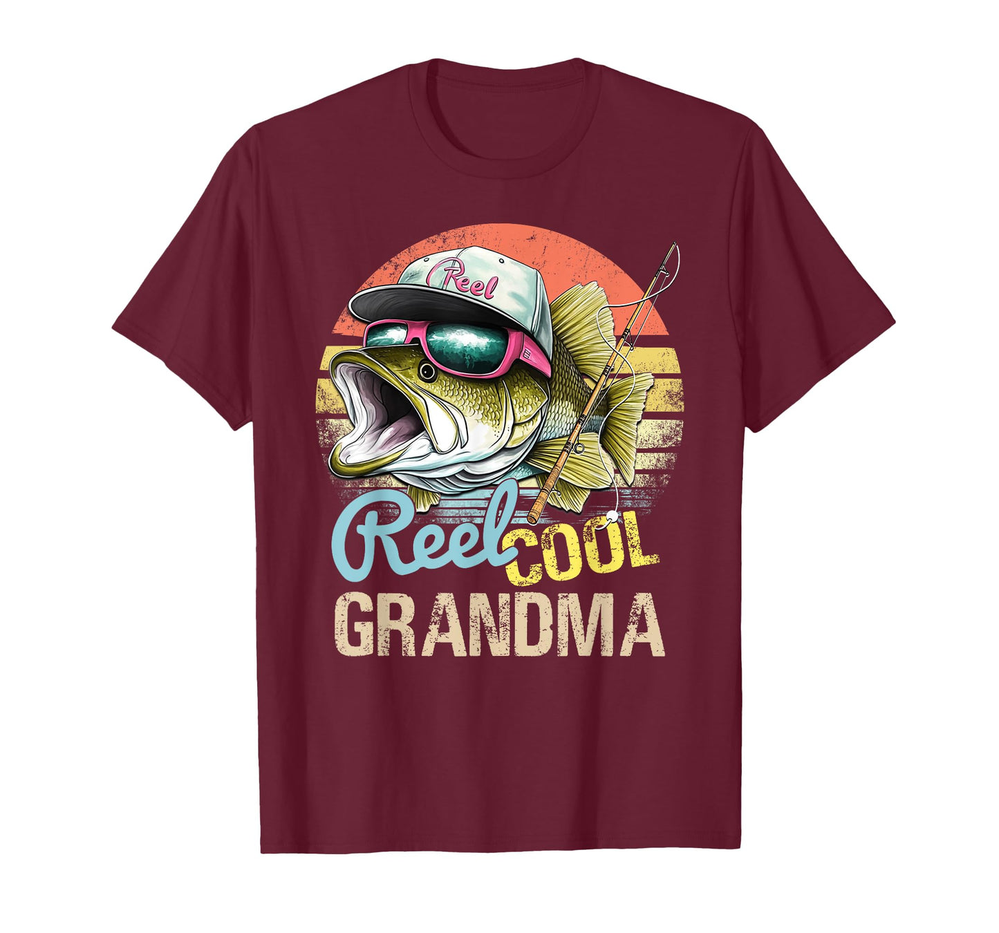 Reel Cool Grandma Funny Fishing Quotes For Uncle Women T-Shirt