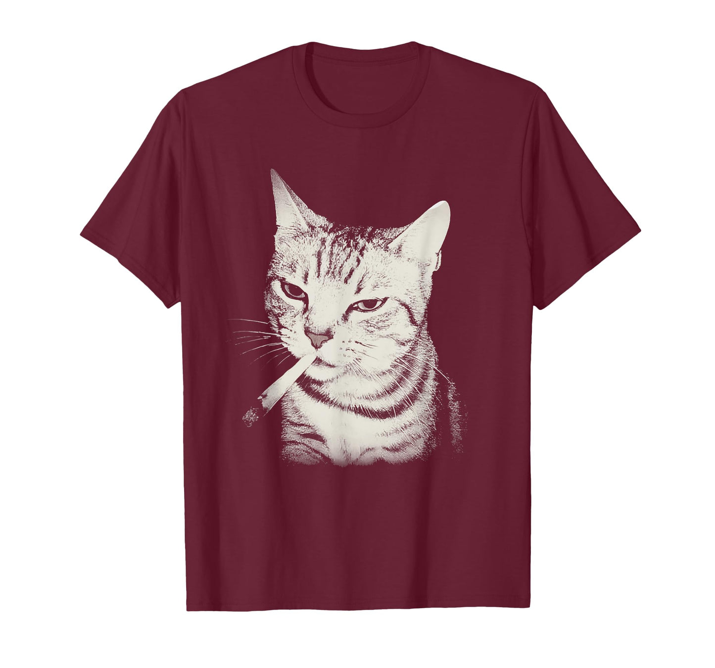 Smoking Cat Cigarette Kitten Funny Meme Stupid Brainrot T-Shirt