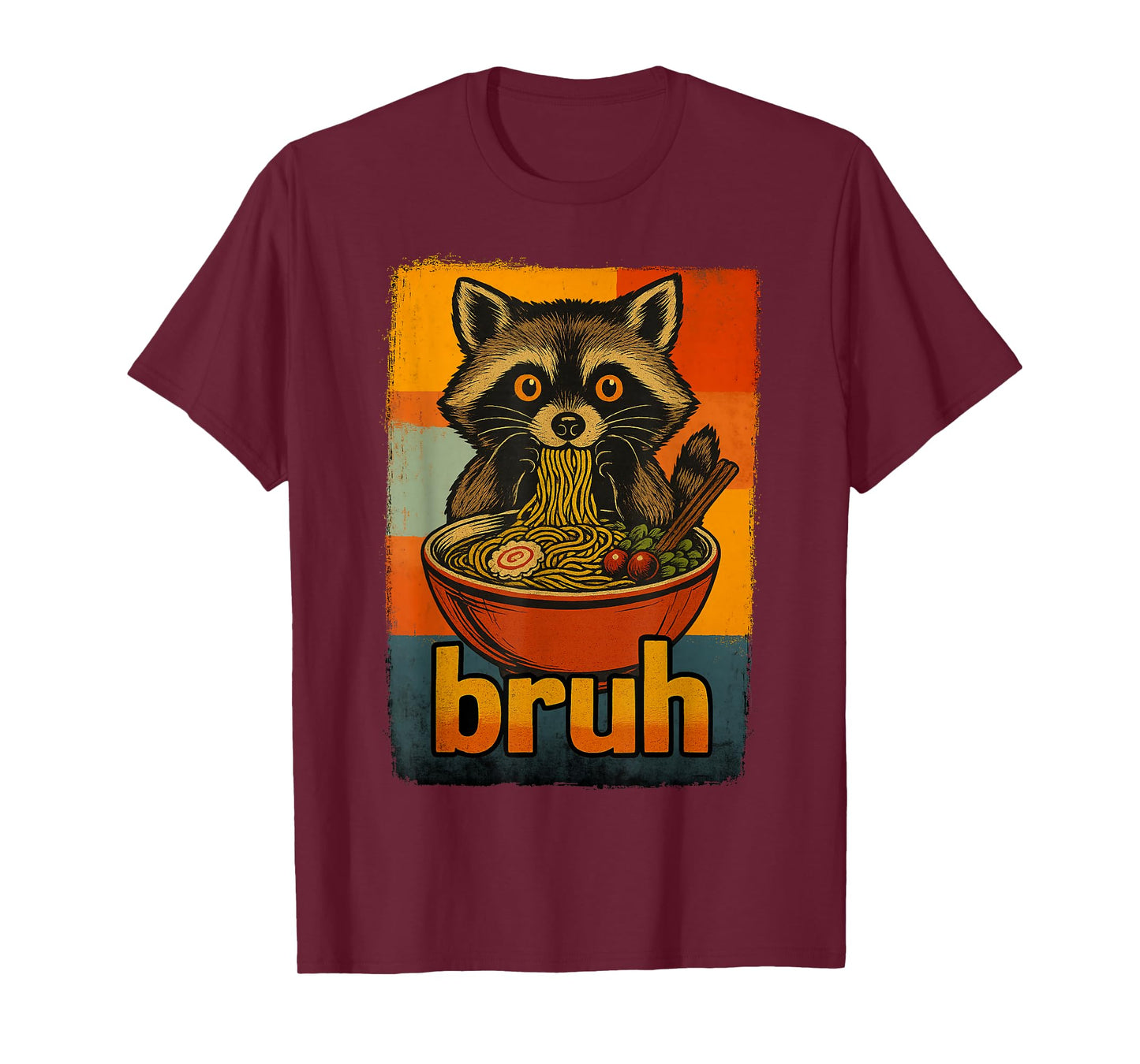 Raccoon Eating Japanese Ramen Noodles Gifts Men Women Kid T-Shirt