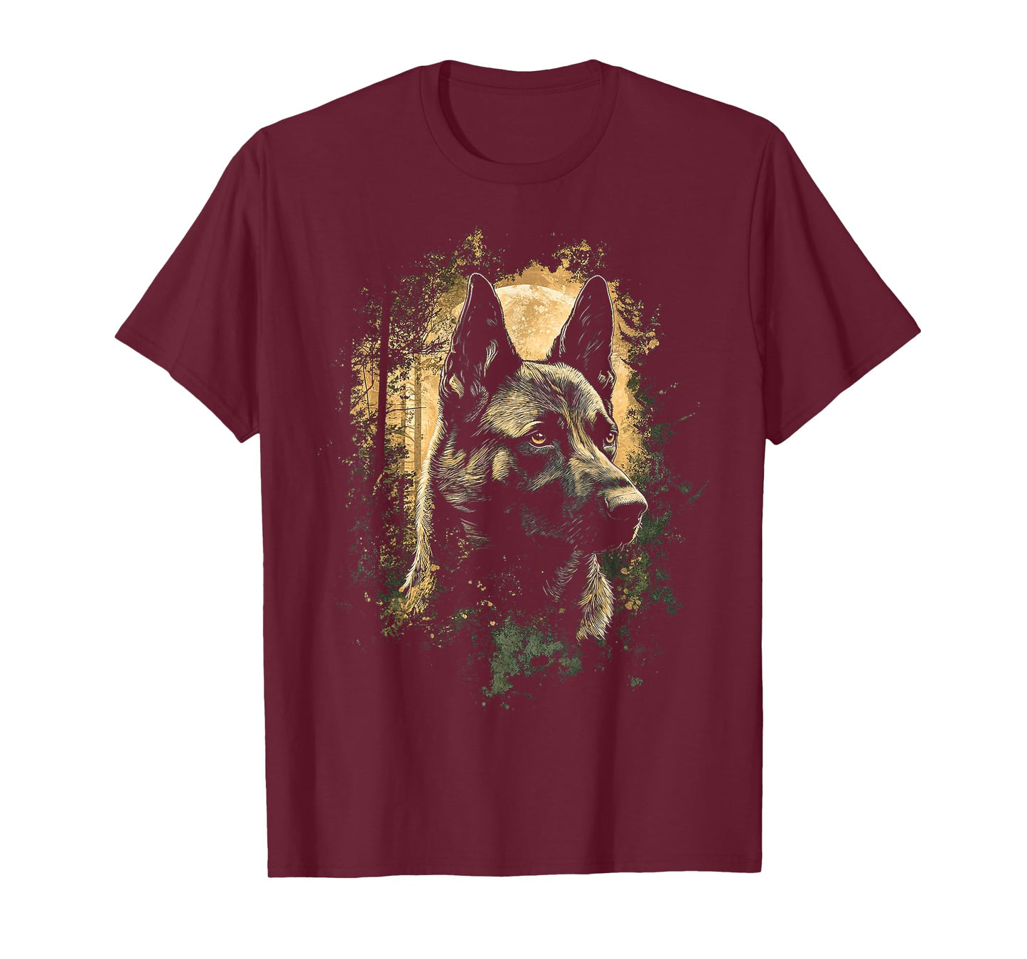 Belgian Malinois Dog Motif Pet Artwork Belgian Malinois T-Shirt