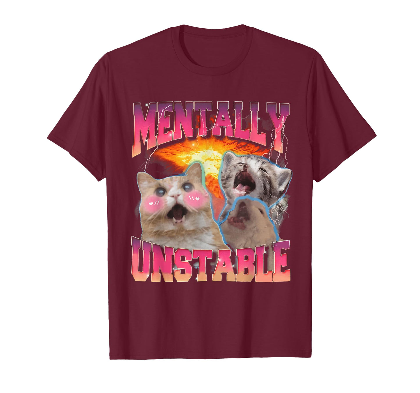 Mentally Unstable Cat Meme Shirt, Funny Cat Meme T-Shirt
