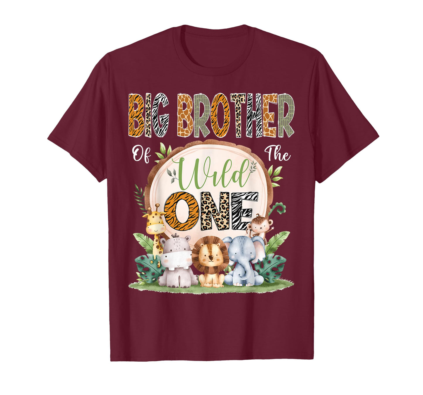 Big Brother Of The Wild One 1St Bday Safari Jungle Woodland T-Shirt