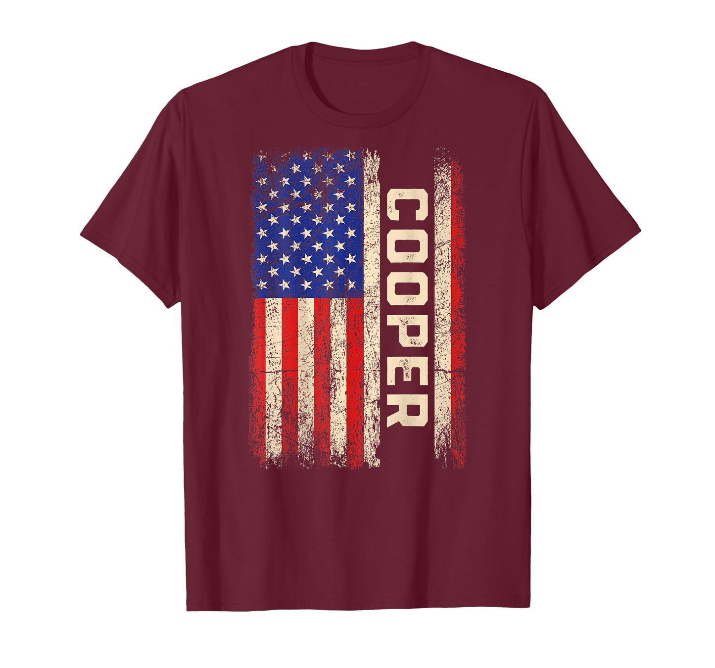 Cooper Last Name - Cooper Name American Flag (Back) T-Shirt