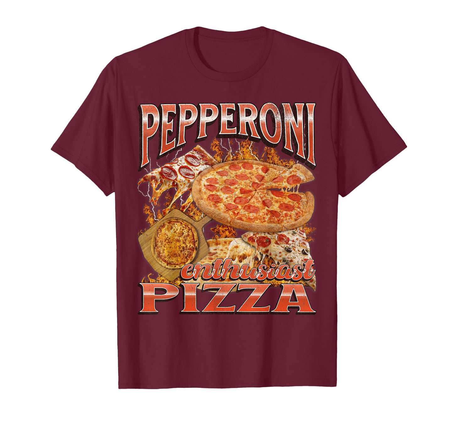 Funny Pepperoni Pizza Oddly Specific Meme Bootleg Graphic T-Shirt