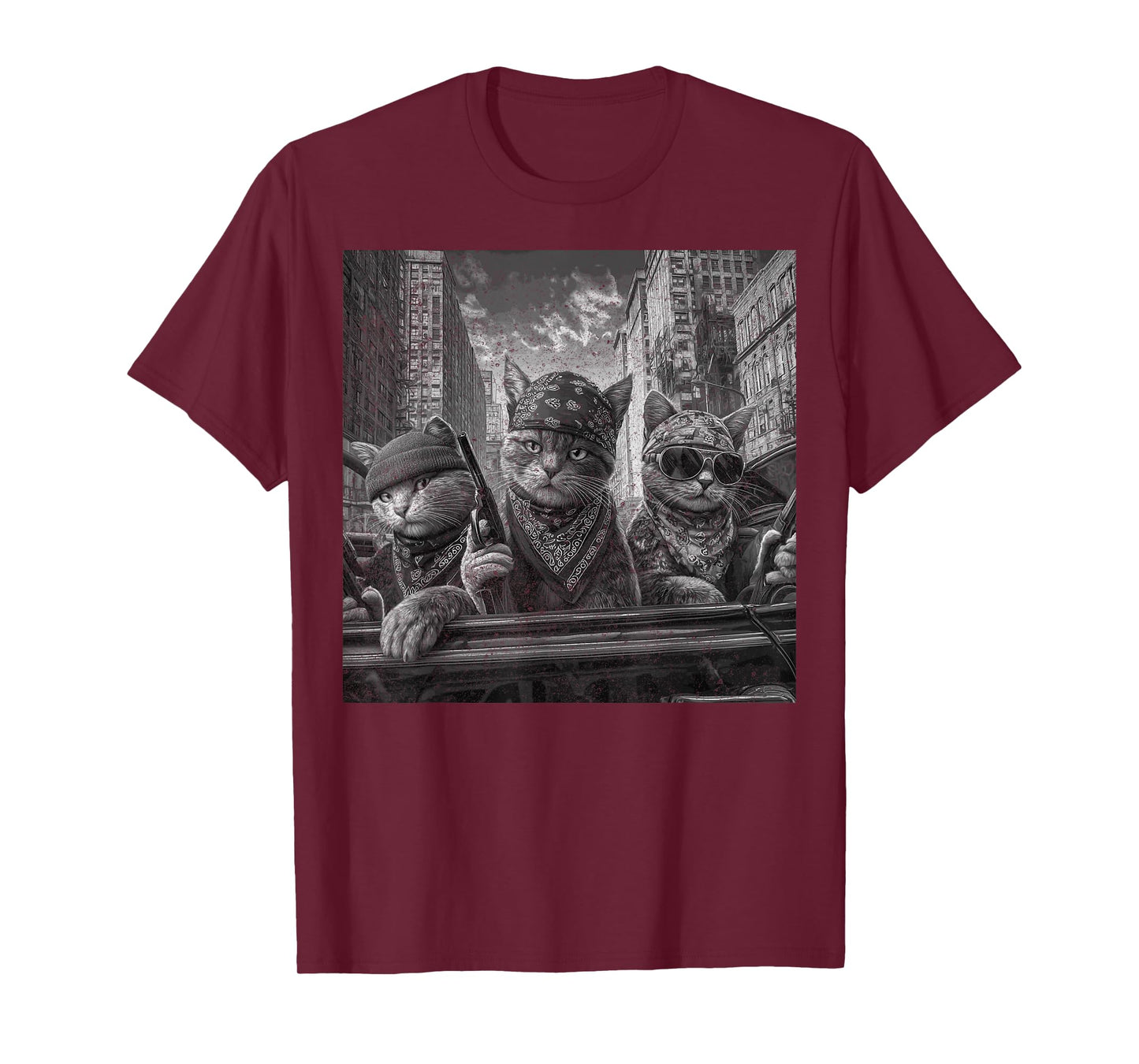 Gangster Cats Street Funny T-Shirt