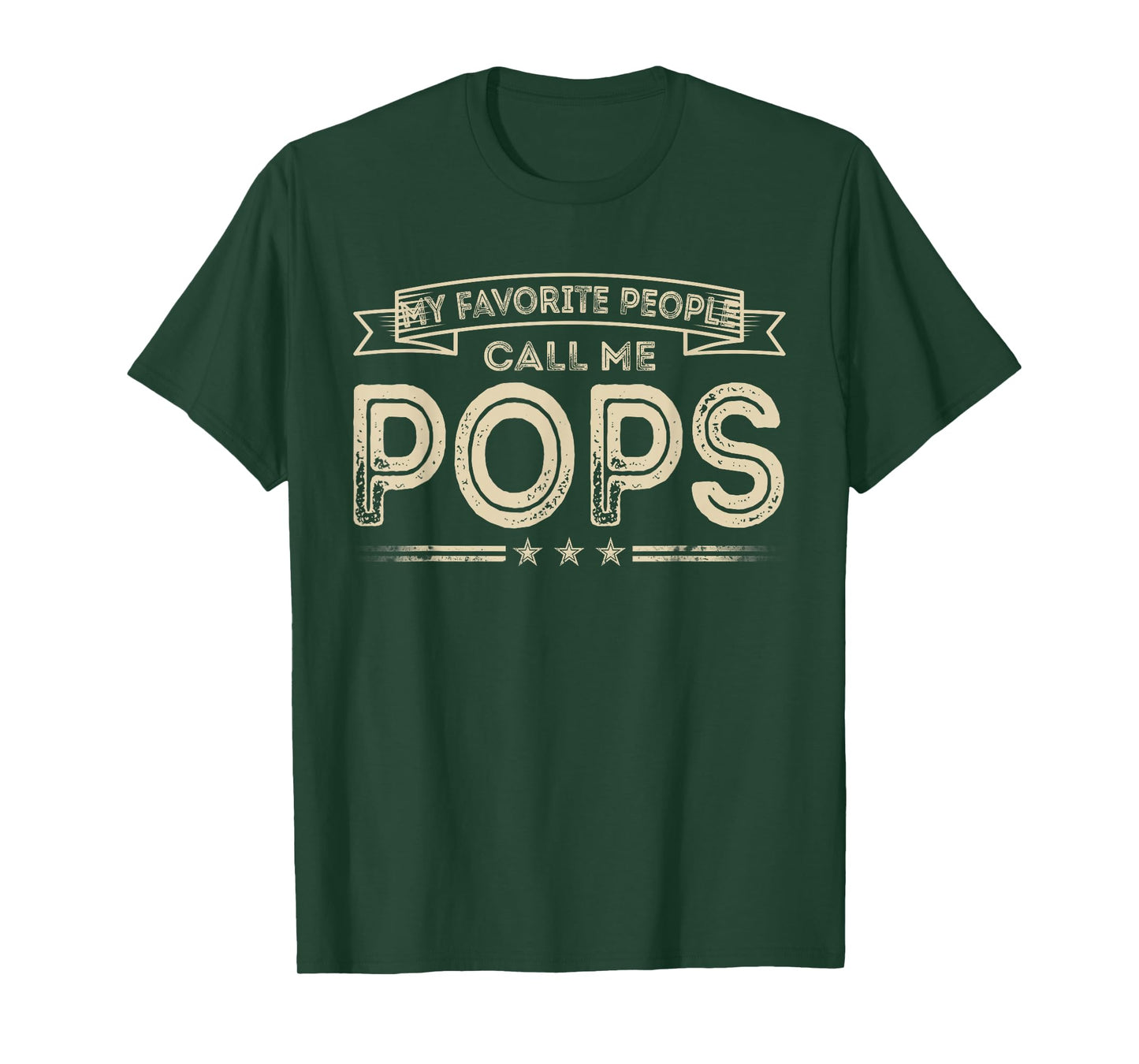 Favorite People Call Me Pops Funny Dad Papa Grandpa Vintage T-Shirt