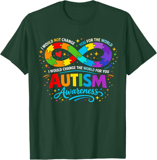 Autism Awareness Infinity Symbol Puzzle Neurodiversity Women T-Shirt - T-Shirt | Forest