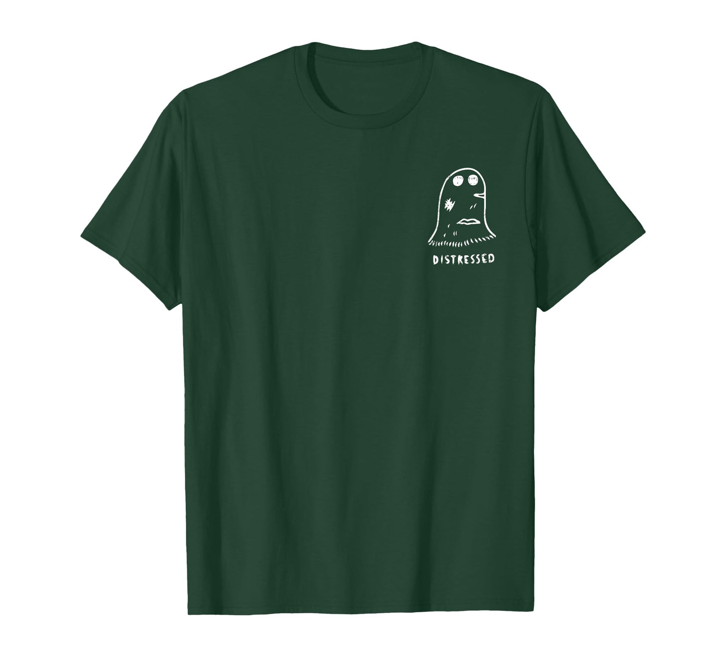 Ghost Pocket Distressed Halloween Costume Ghoul Spirit T-Shirt