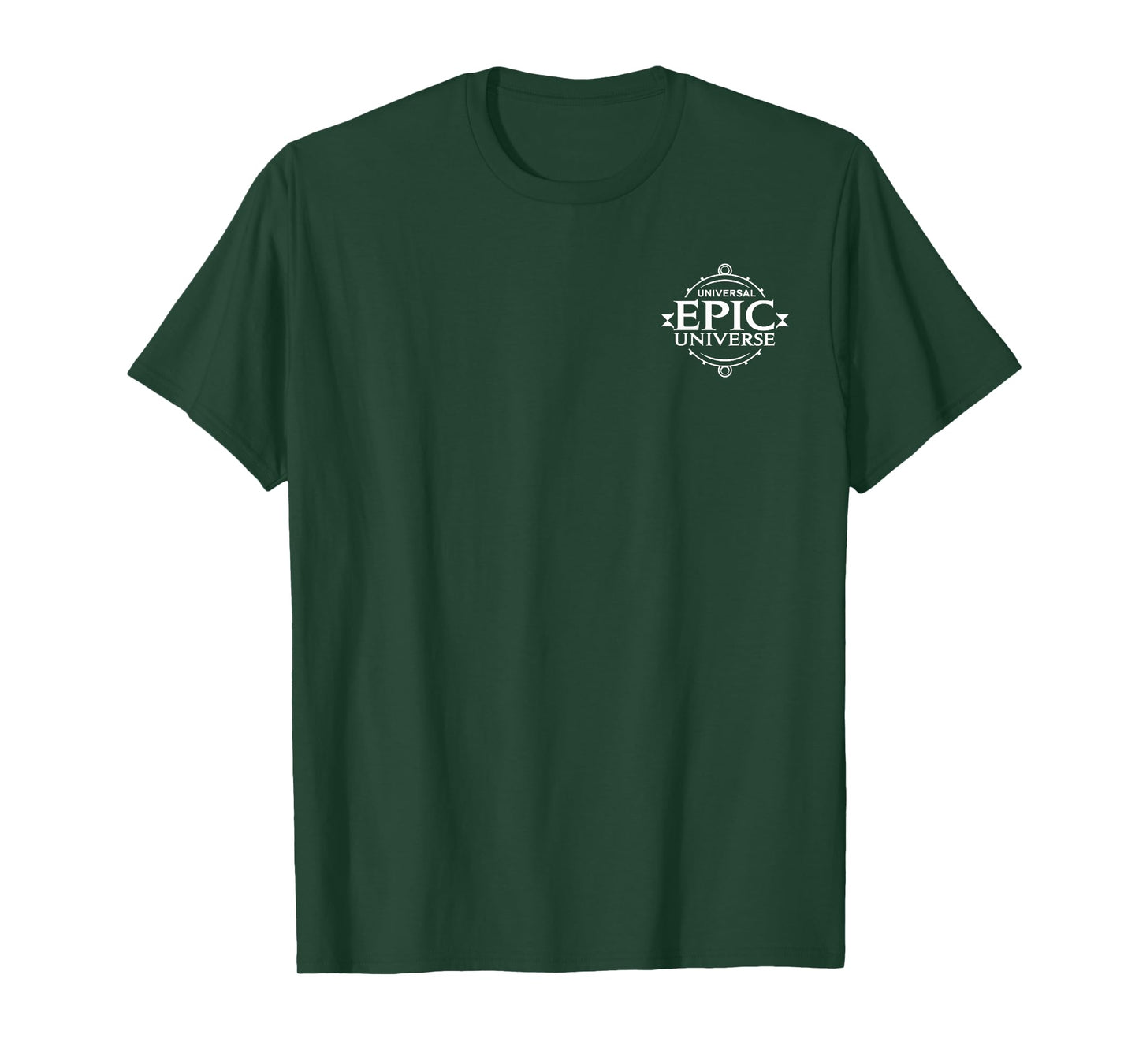 Universal Epic Universe Minimalist Logo White Front & Back T-Shirt