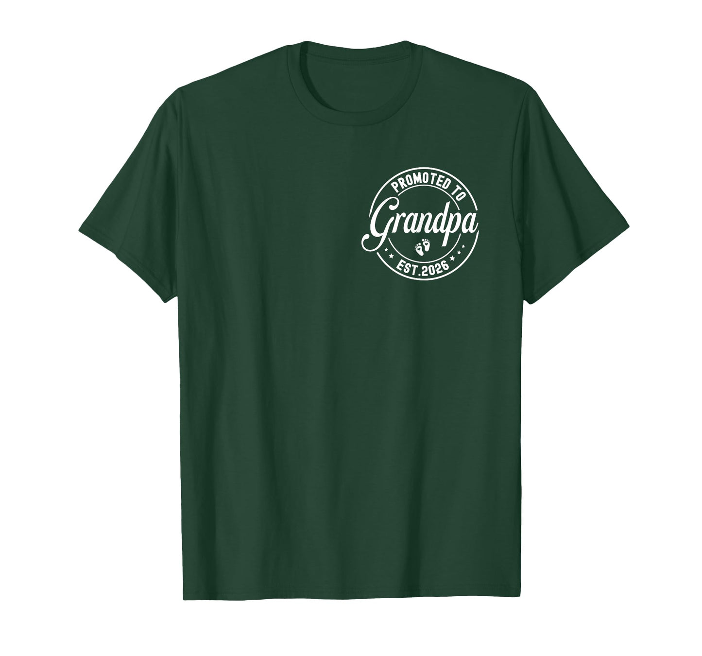 Promoted to Grandpa est. 2026 Grandparents Baby Announcement T-Shirt