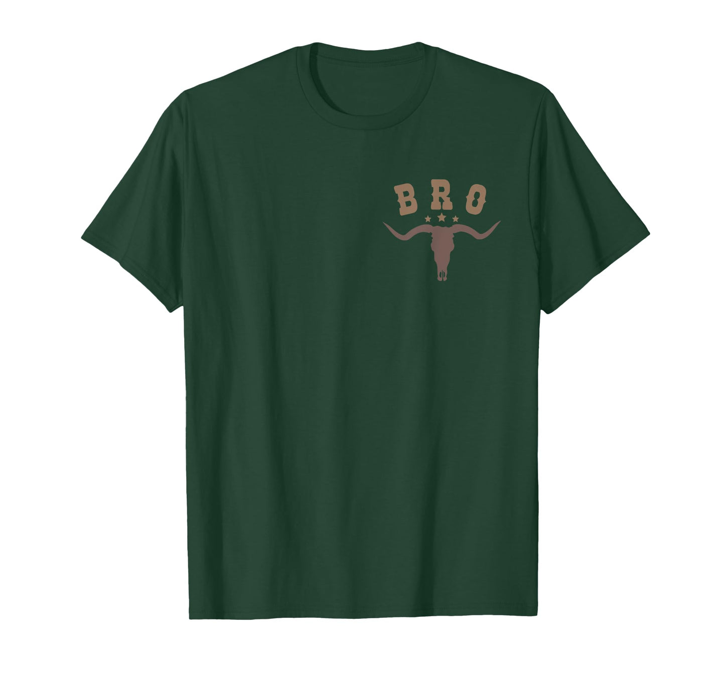 Bro Skull Bull CowBoy Western Rodeo Family Matching Pocket T-Shirt