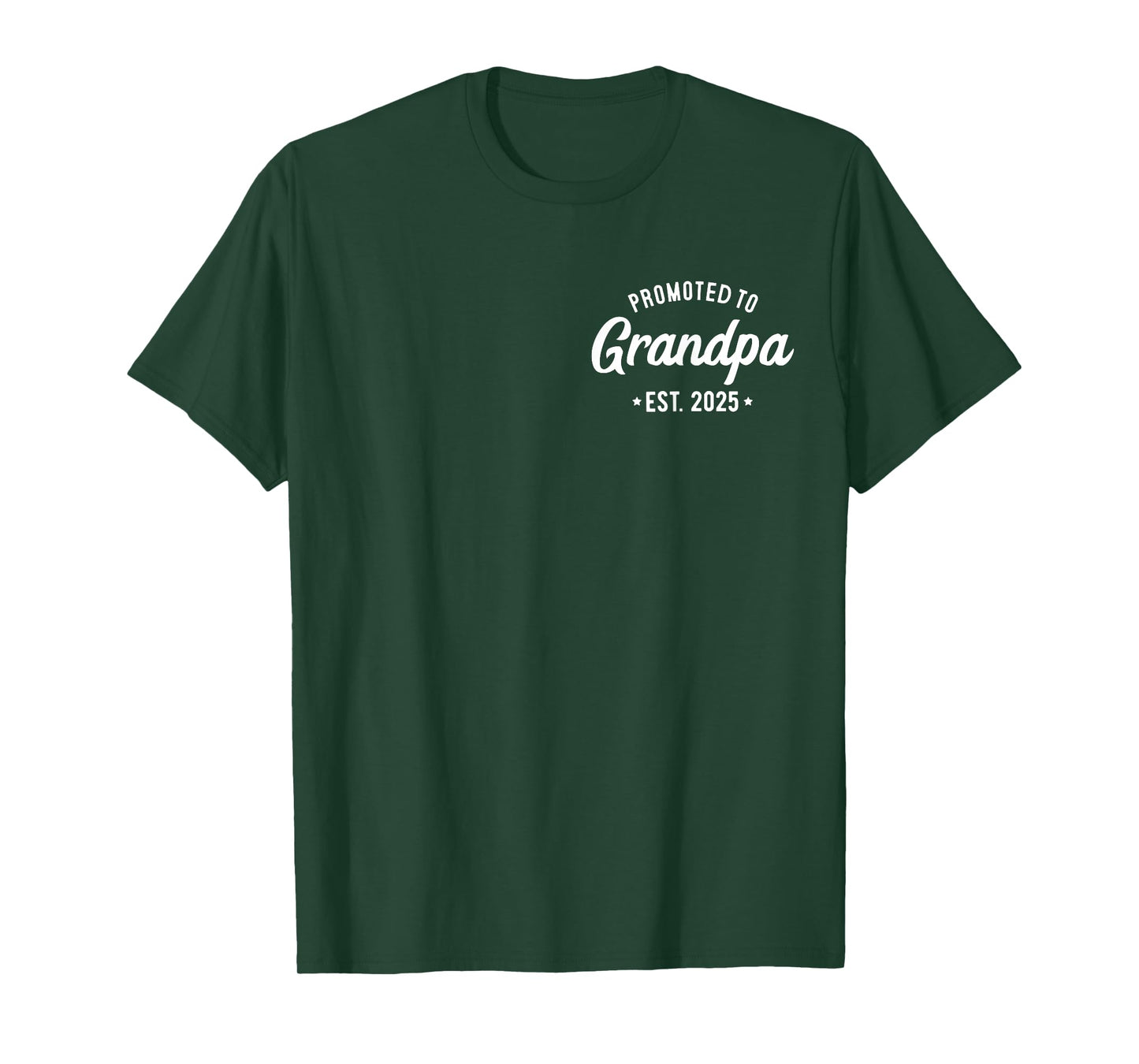 Promoted To Grandpa Est 2025 Gift New Grandpa Fathers Day T-Shirt