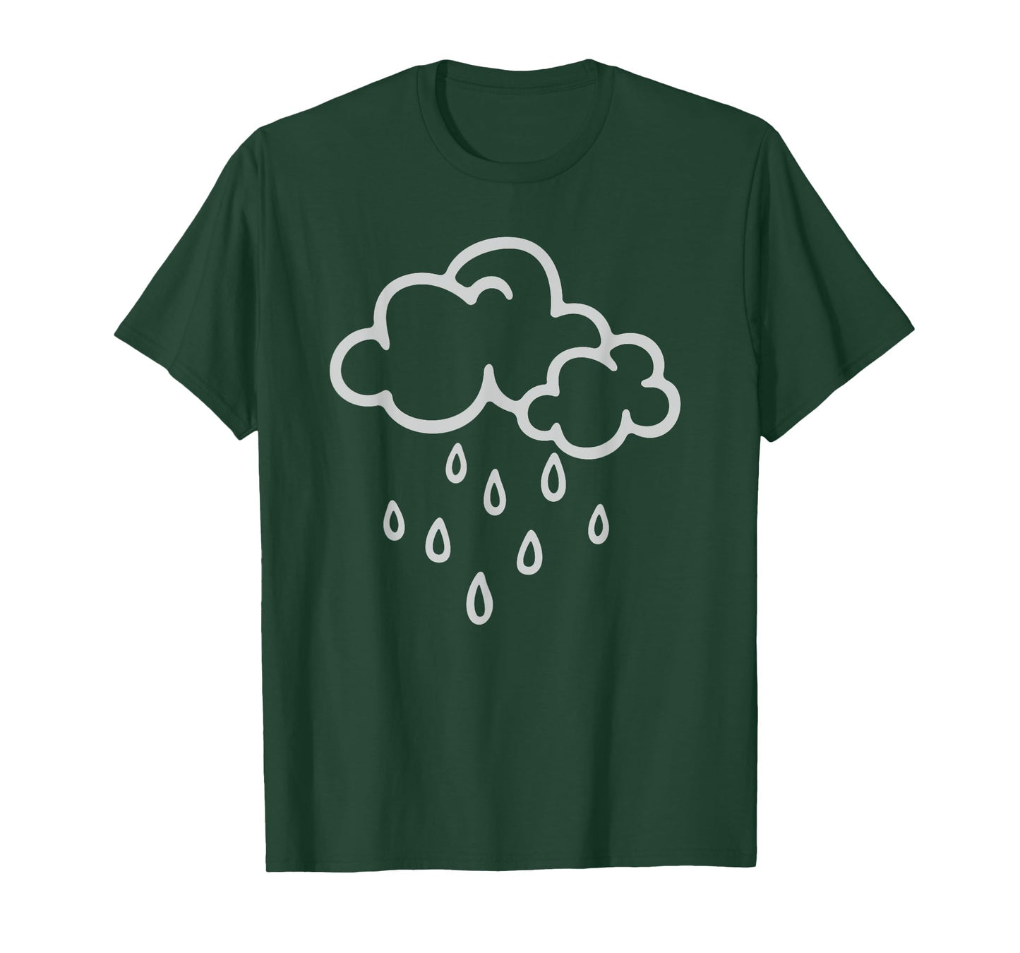 Rainy Weather Downpour Thunderstorm Rain Cloud T-Shirt