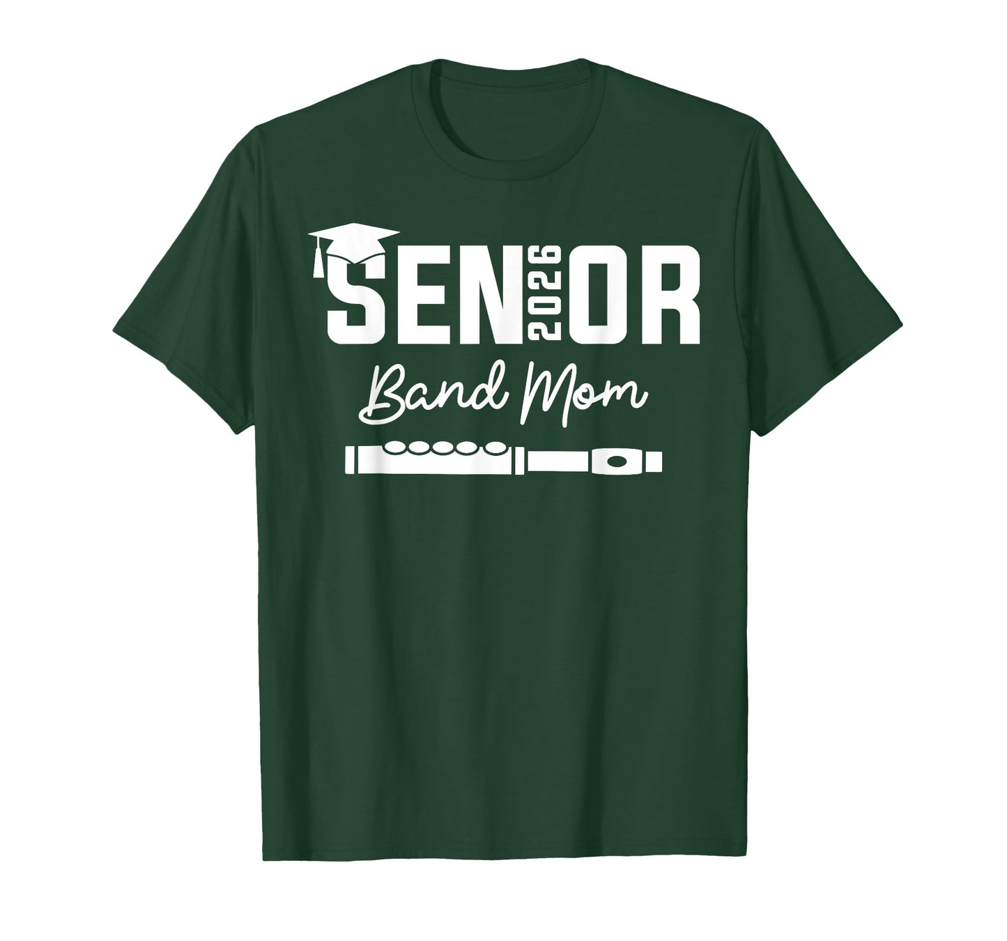 Senior Band Mom 2026 Marching Band Class Of 2026 Flute T-Shirt