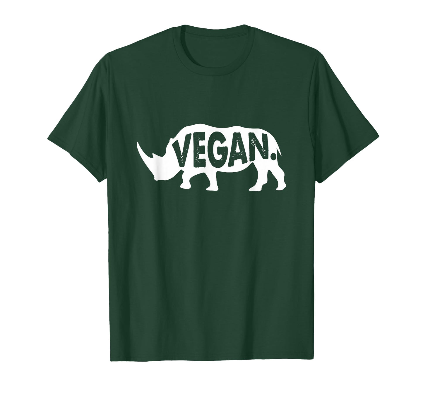 Vegan Rhino Herbivore Rhinoceros Animal Caricature Graphic T-Shirt