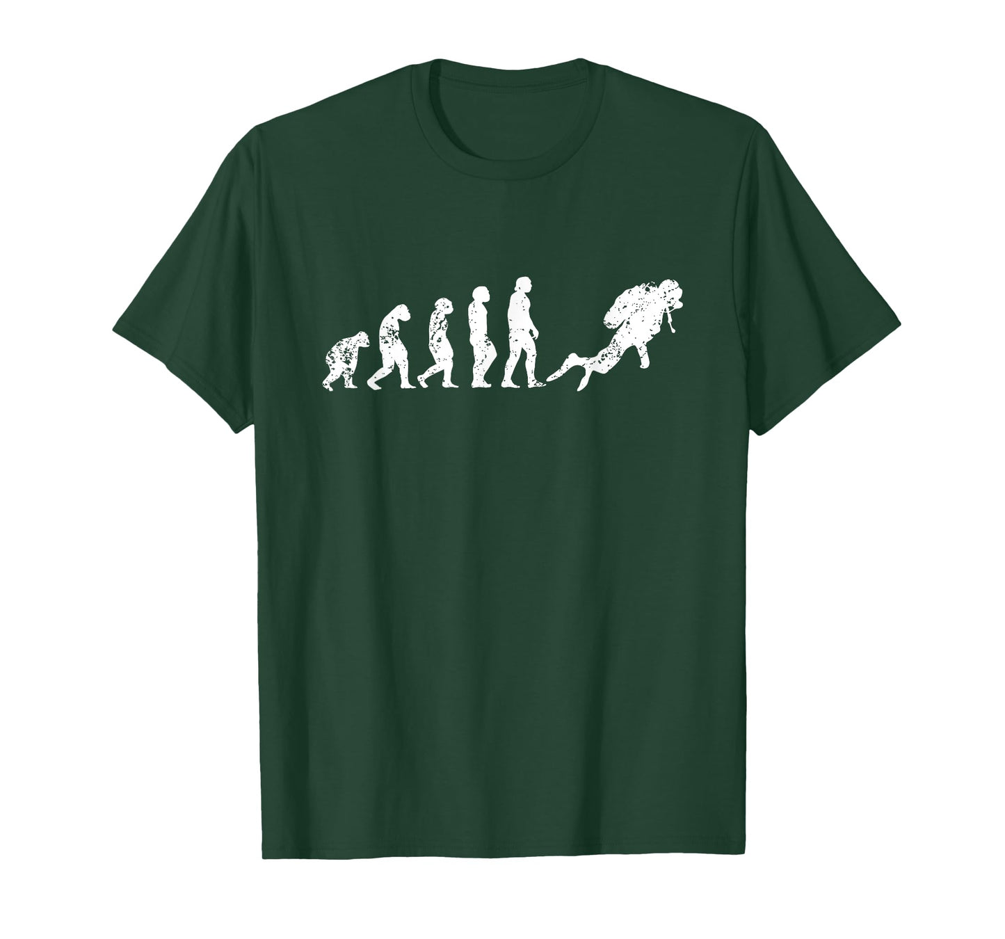 Evolution Of Scuba Diving Funny Monkey Ape Sea Dive Of Man T-Shirt