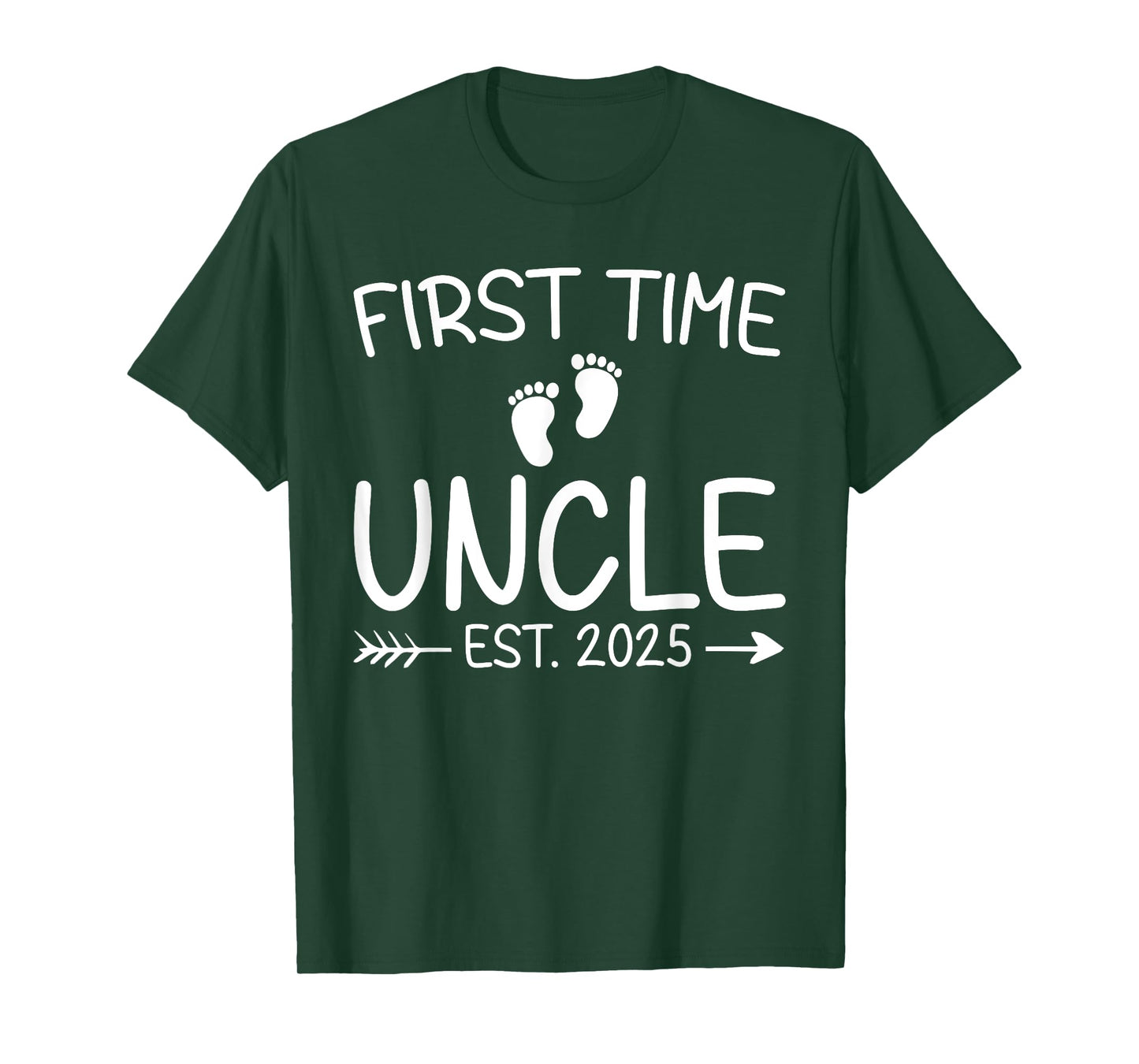 First Time Uncle Est. 2025 Fathers Day Baby Announcement T-Shirt