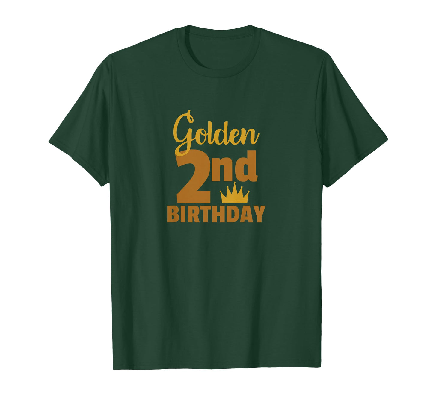 Golden 2nd Birthday Two Year Old Special Occasion T-Shirt