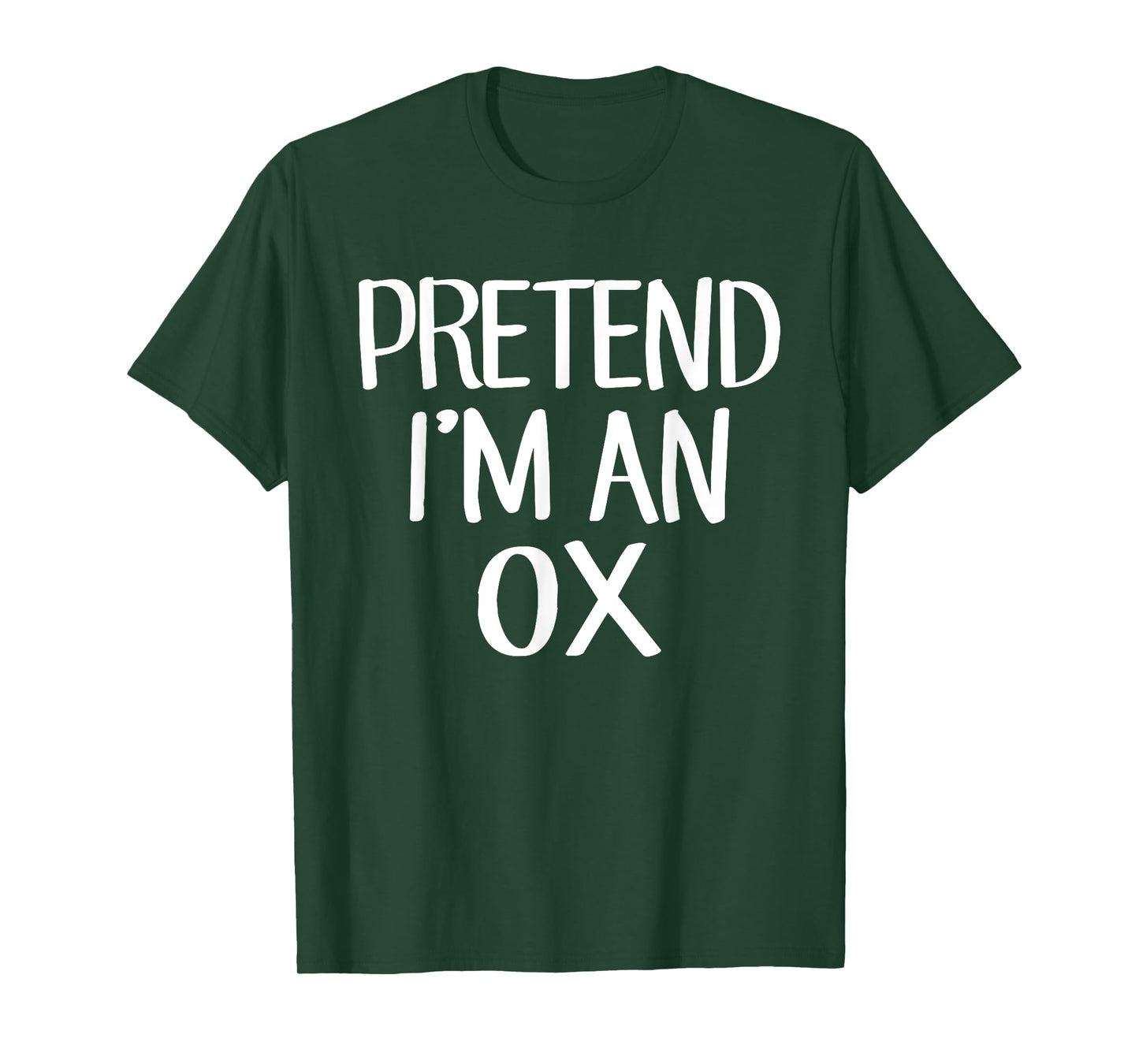 Pretend I'm An OX Costume Family Lazy Easy Halloween T-Shirt