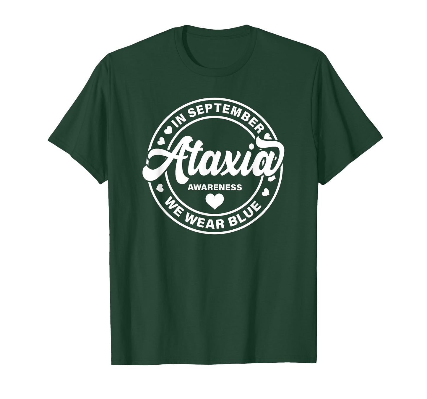 Ataxia Awareness Shirt For Men Women We Wear Blue T-Shirt
