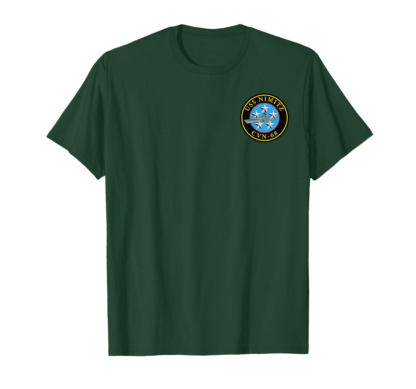 USS Nimitz CVN-68 Aircraft Carrier Veteran Flag Veterans Day T-Shirt
