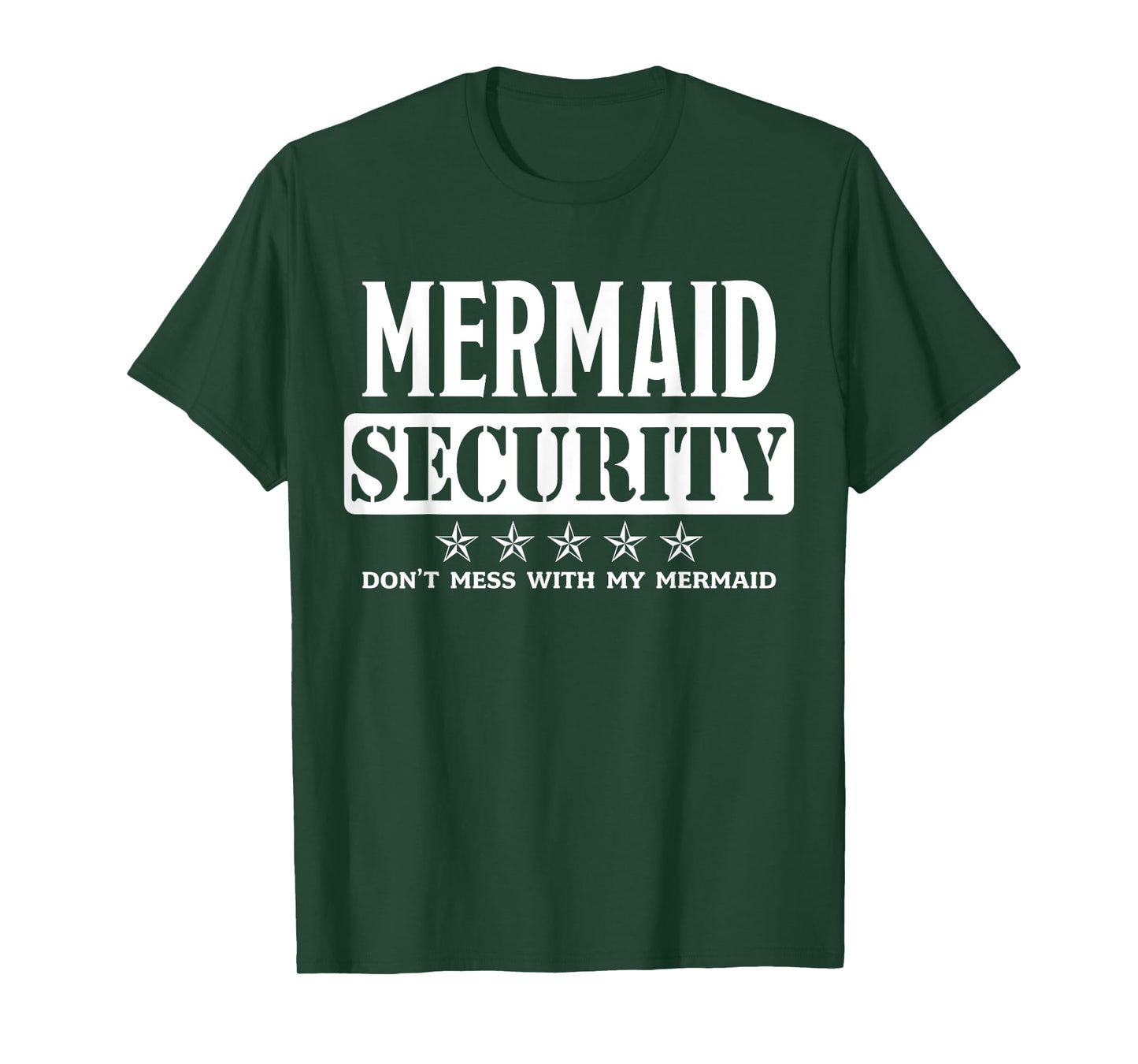 Mermaid Security Halloween Costume Family Birthday Boys Men T-Shirt