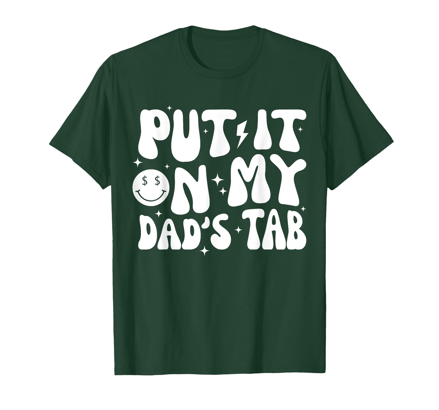 Groovy Put It On My Dads Tab Funny Fathers Dad Grandpa Daddy T-Shirt