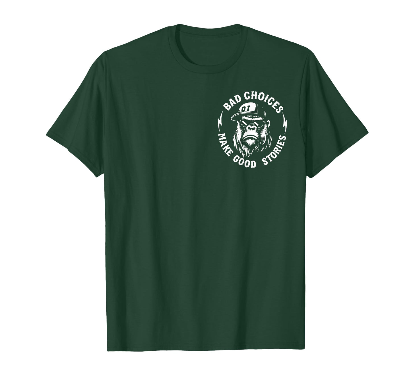 Bad Choices Make Good Stories Monkey Cap Graphic for Rebels T-Shirt