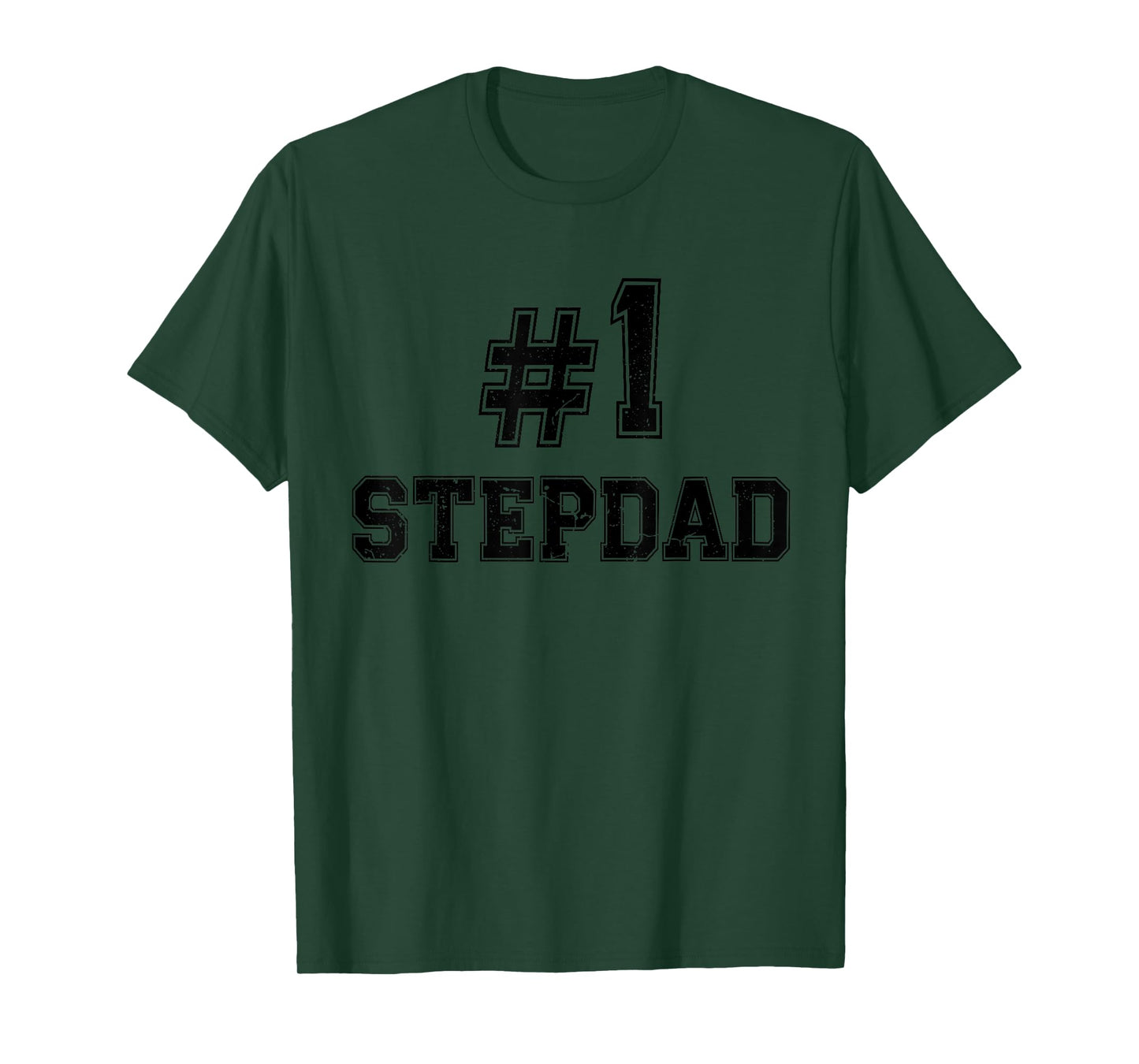#1 StepDad Number One Stepfather Father's Day Vintage Sports T-Shirt