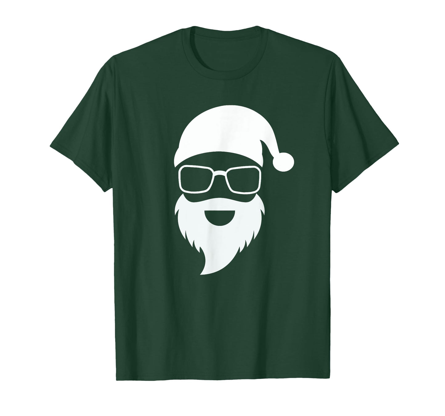 Santa Claus Face Sunglasses Men Women Cool Christmas Hipster T-Shirt