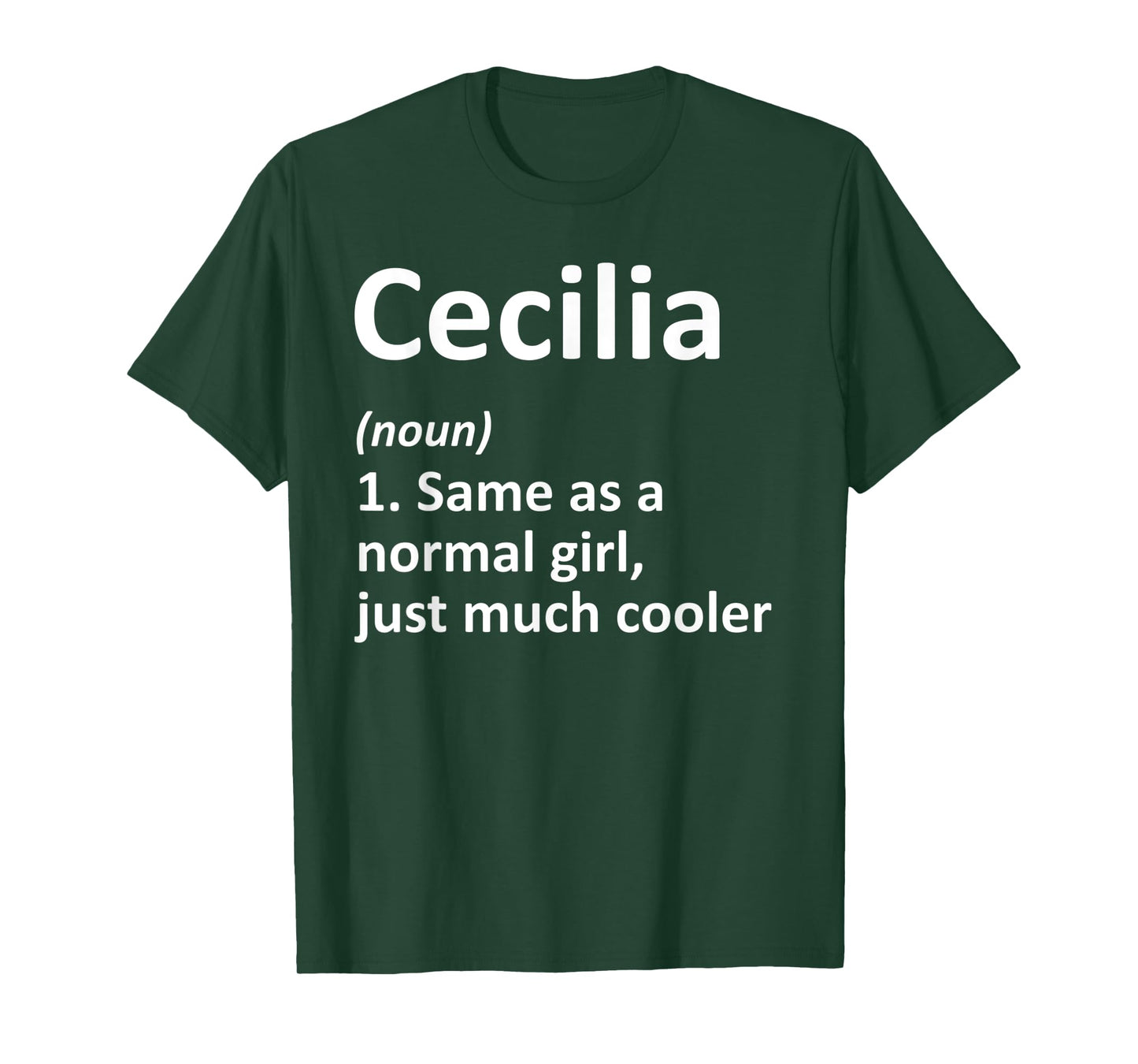 CECILIA Definition Personalized Name Funny Birthday Gift T-Shirt
