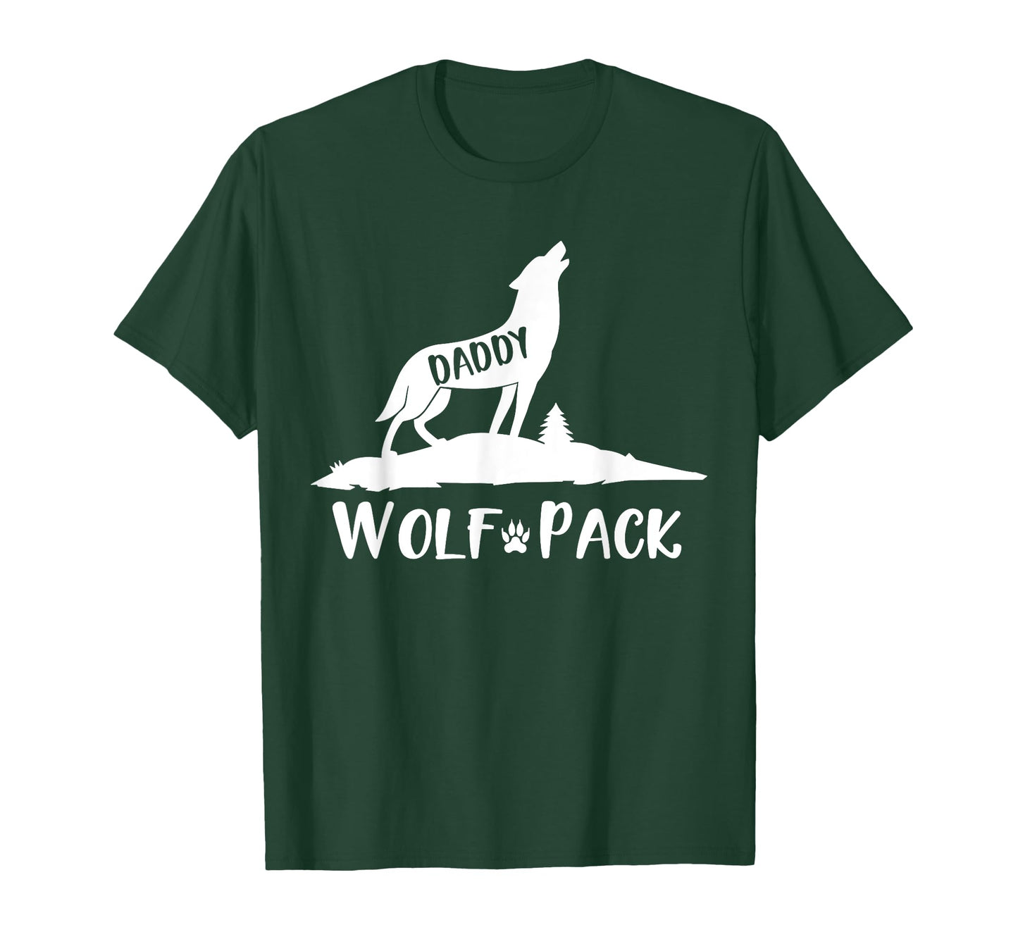 Wolf Pack Matching Family Daddy Wolf Wolves T-Shirt