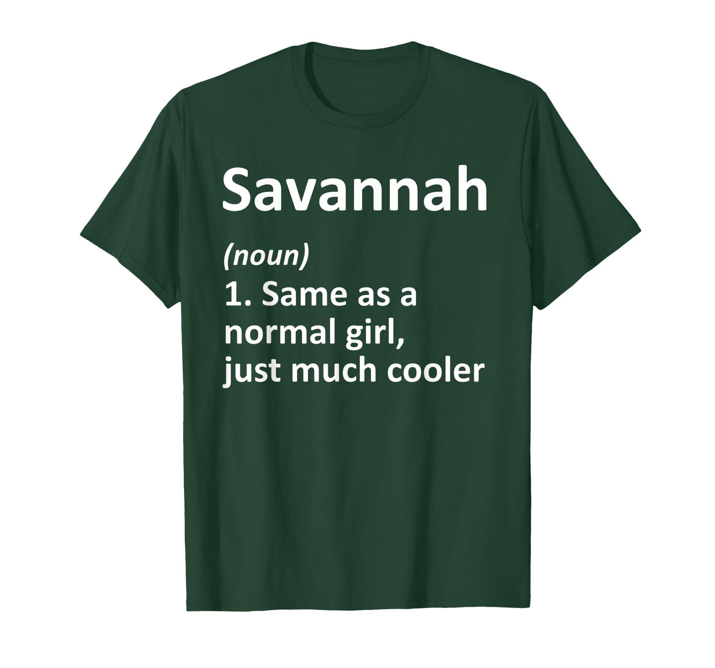 SAVANNAH Definition Personalized Name Funny Birthday Gift T-Shirt