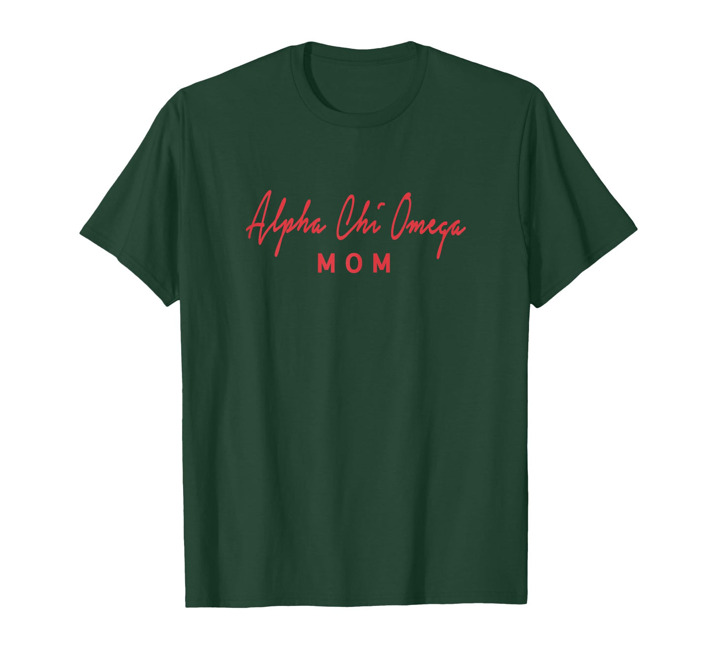 Alpha Chi Omega Officially Licensed Cursive Mom T-Shirt