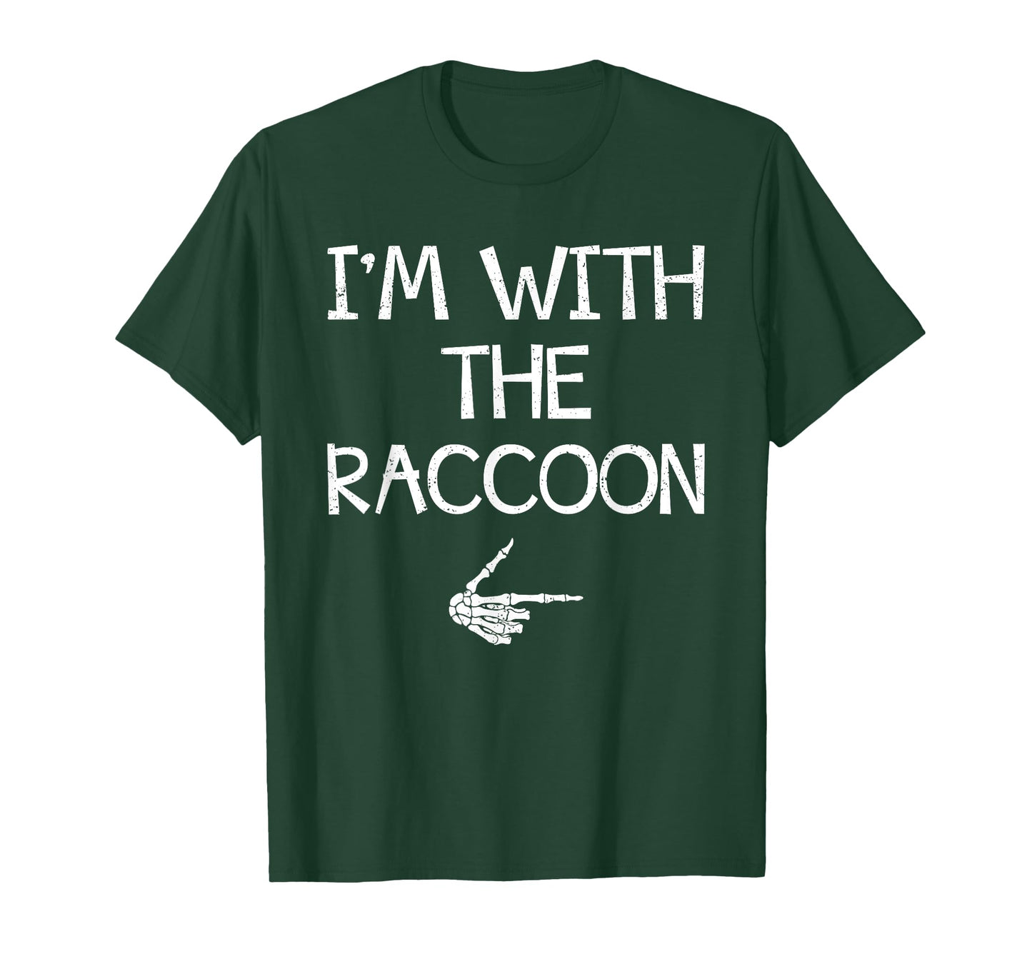 I'm With The Raccoon Easy Halloween Costume Couples Matching T-Shirt