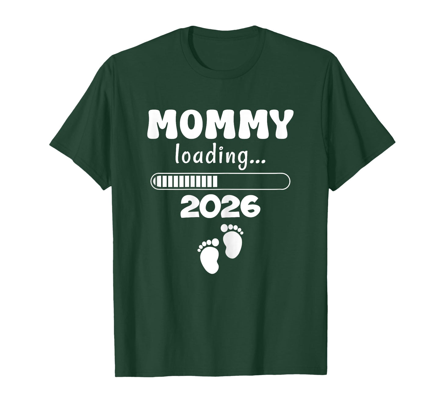Mommy Loading 2026 Future New Mom Baby Announcement T-Shirt