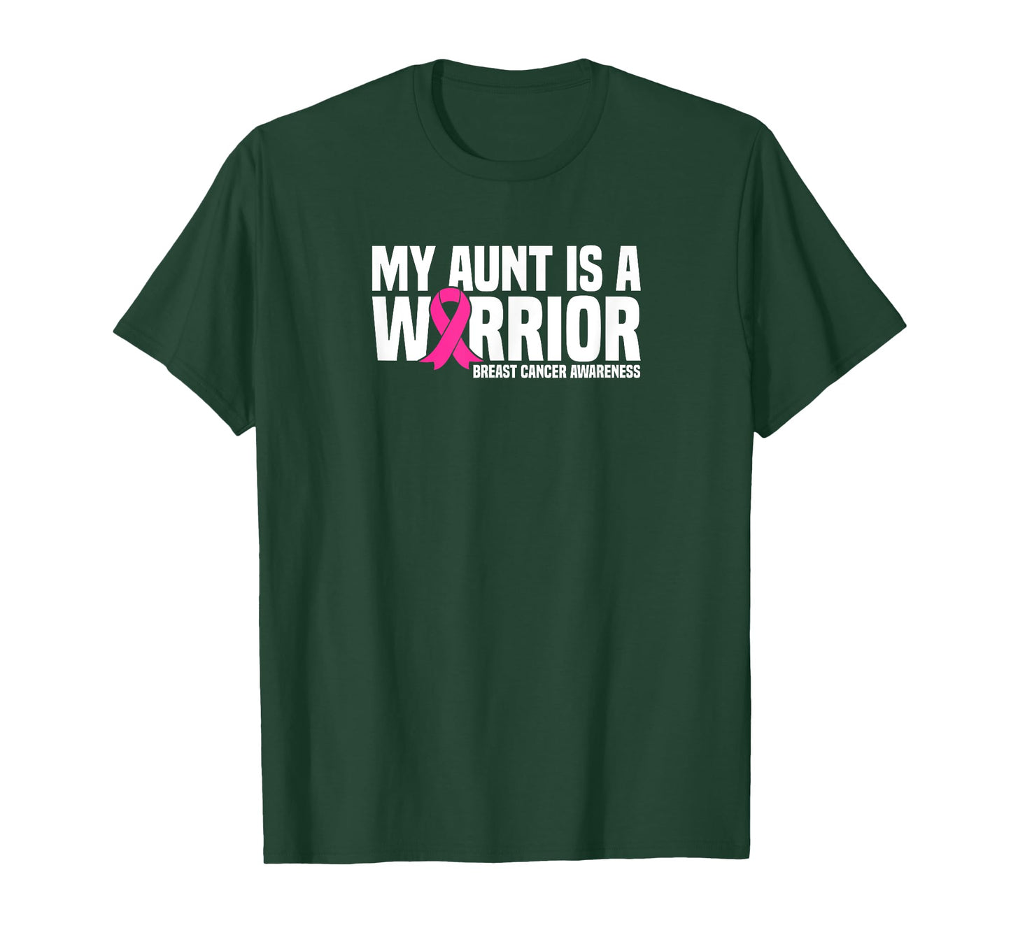 My Aunt is a Warrior Pink Ribbon Breast Cancer Awareness T-Shirt