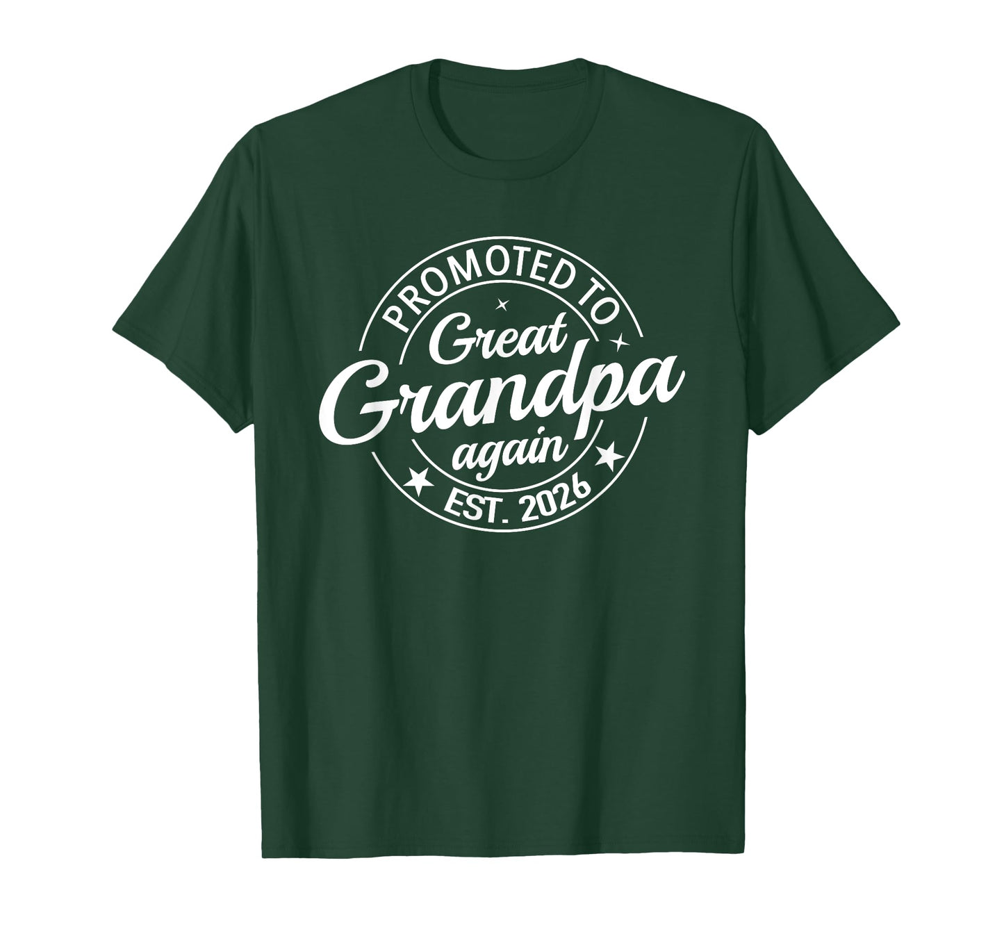 Promoted To Great Grandpa Again 2026 Baby Boy Girl Reveal T-Shirt