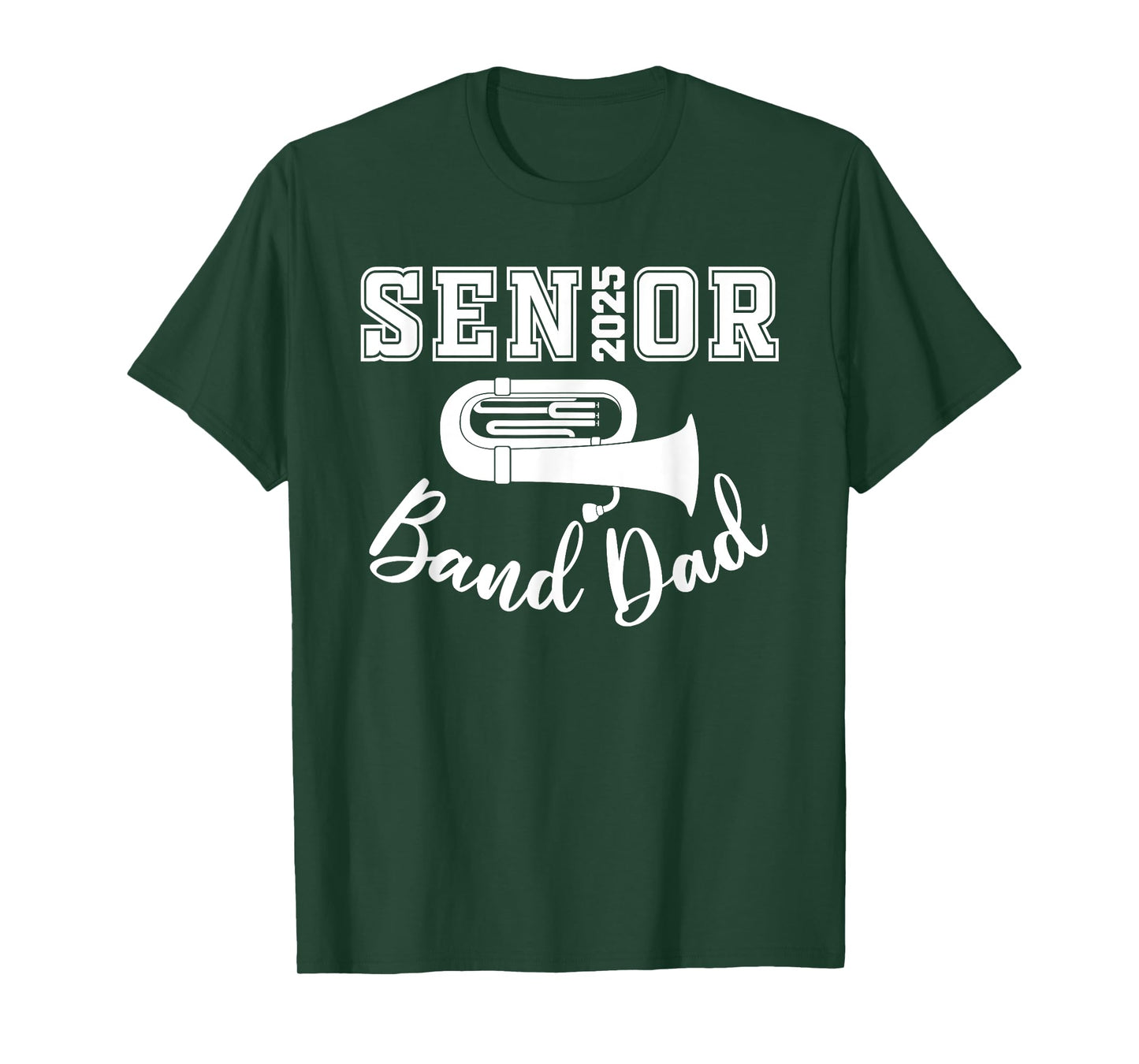 Senior Band Dad 2025 Marching Band Class Of 2025 Tuba T-Shirt
