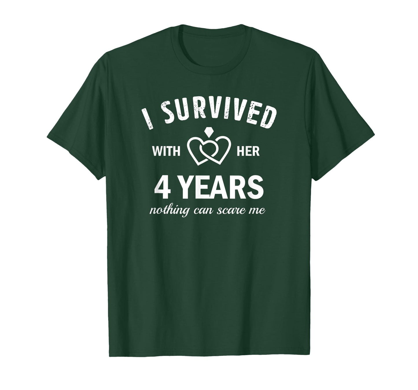 4th Wedding Anniversary Survived 4 Years With Her Marriage T-Shirt